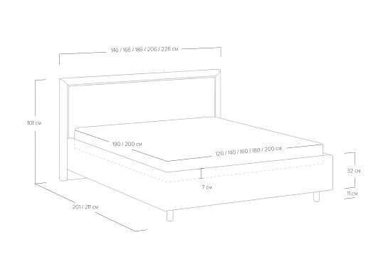 Кровать Bergamo